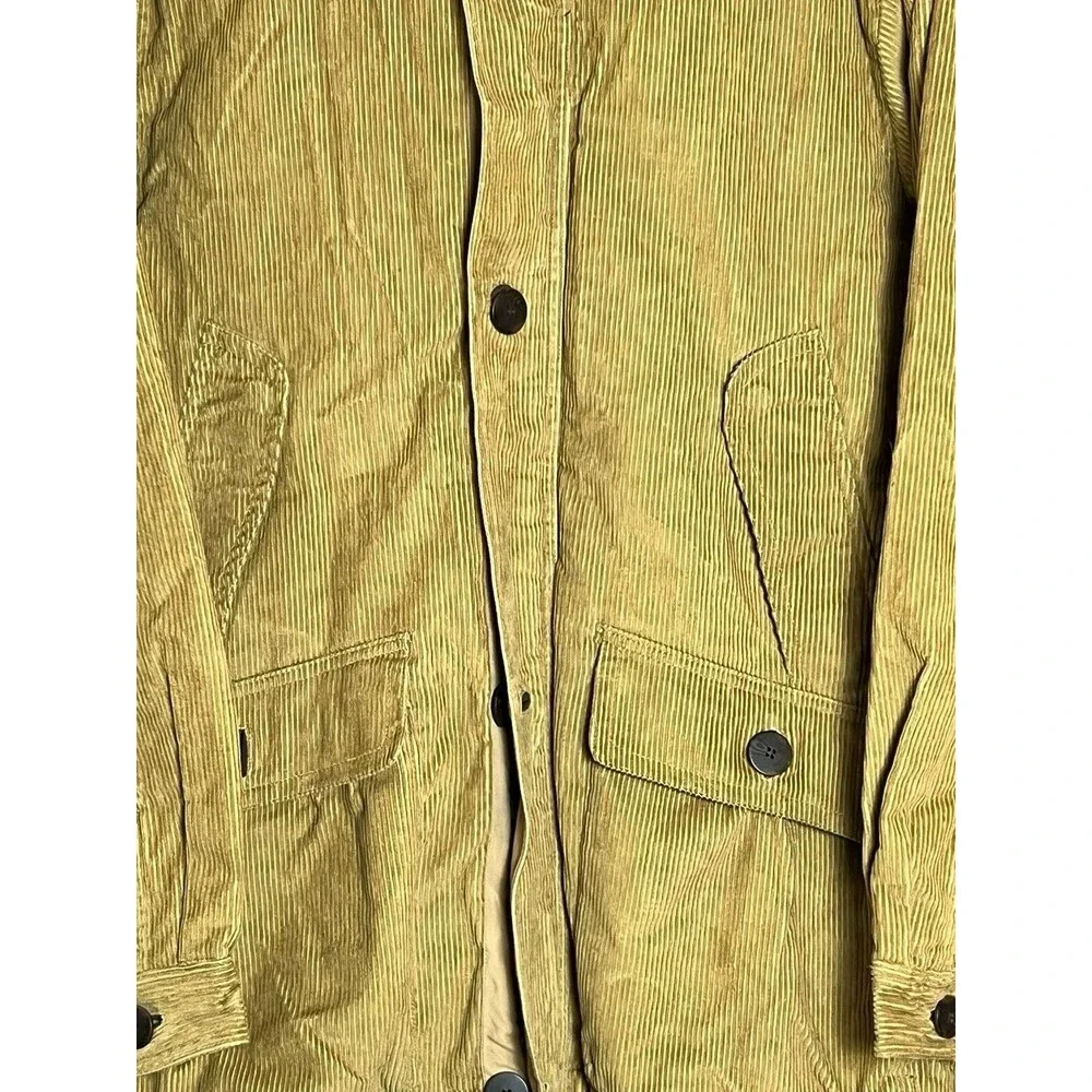 Vintage Corduroy Chore Barn Jacket‎ Mens Plaid Lined Heavyweight Denim Med IZOD